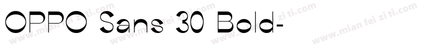 OPPO Sans 30 Bold字体转换
